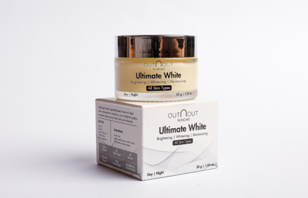 Ultimate White Cream, Glass Jar & Box Packaging