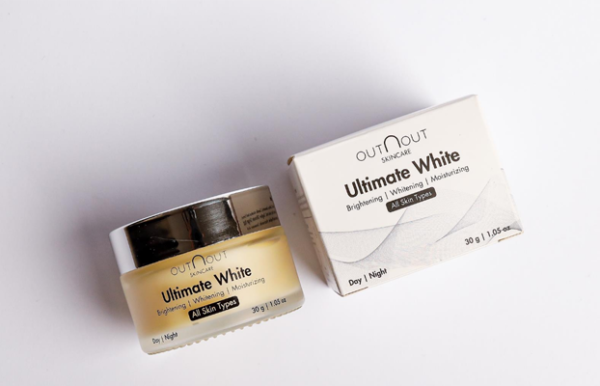 Ultimate White Cream Top View, Box & Jar